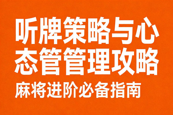 听牌策略与心态管理攻略封面，橙色背景白色文字